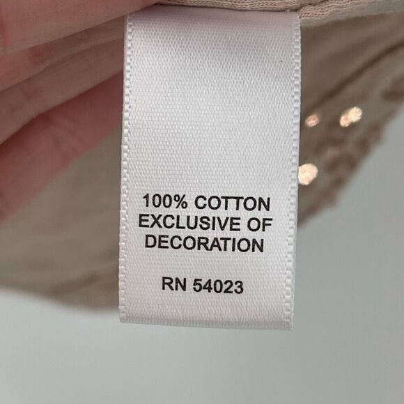 Banana Republic Sequin Top Scoop Neck Pink Fitted Sparkly Women Small NWT 883950 - Picture 5 of 6